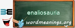 WordMeaning blackboard for enaliosauria
